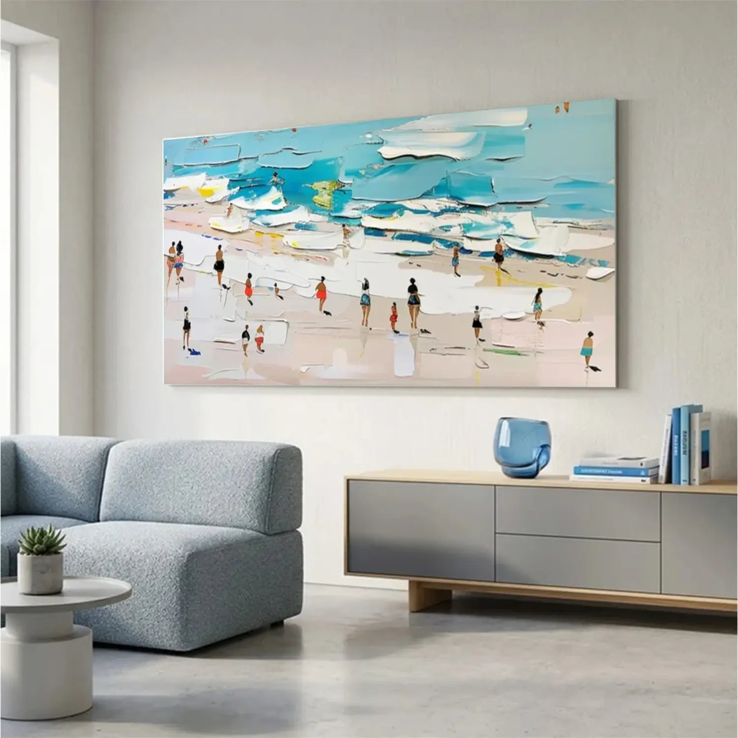 Ocean Abstract Textured Wall Art #OS055