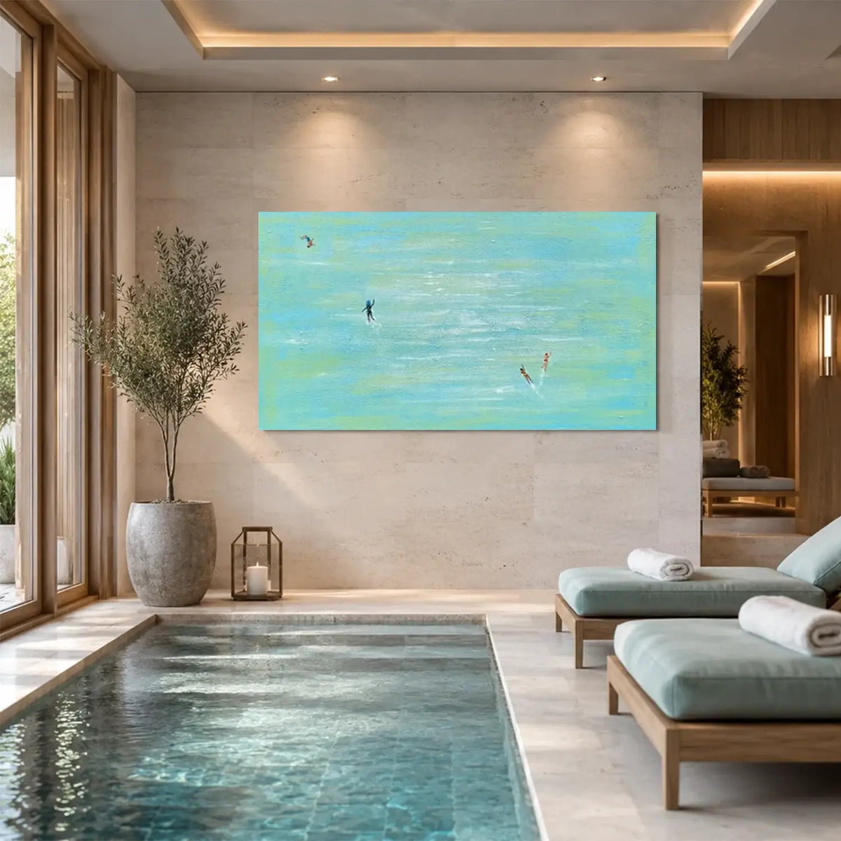 Swimming Sports Textured Wall Art #SC010