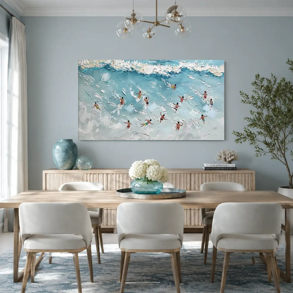Swimming Sports Textured Wall Art #SC012