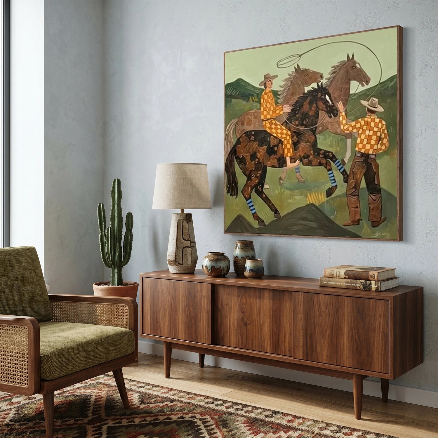 Vintage Americana Art | Lasso Dialogue
