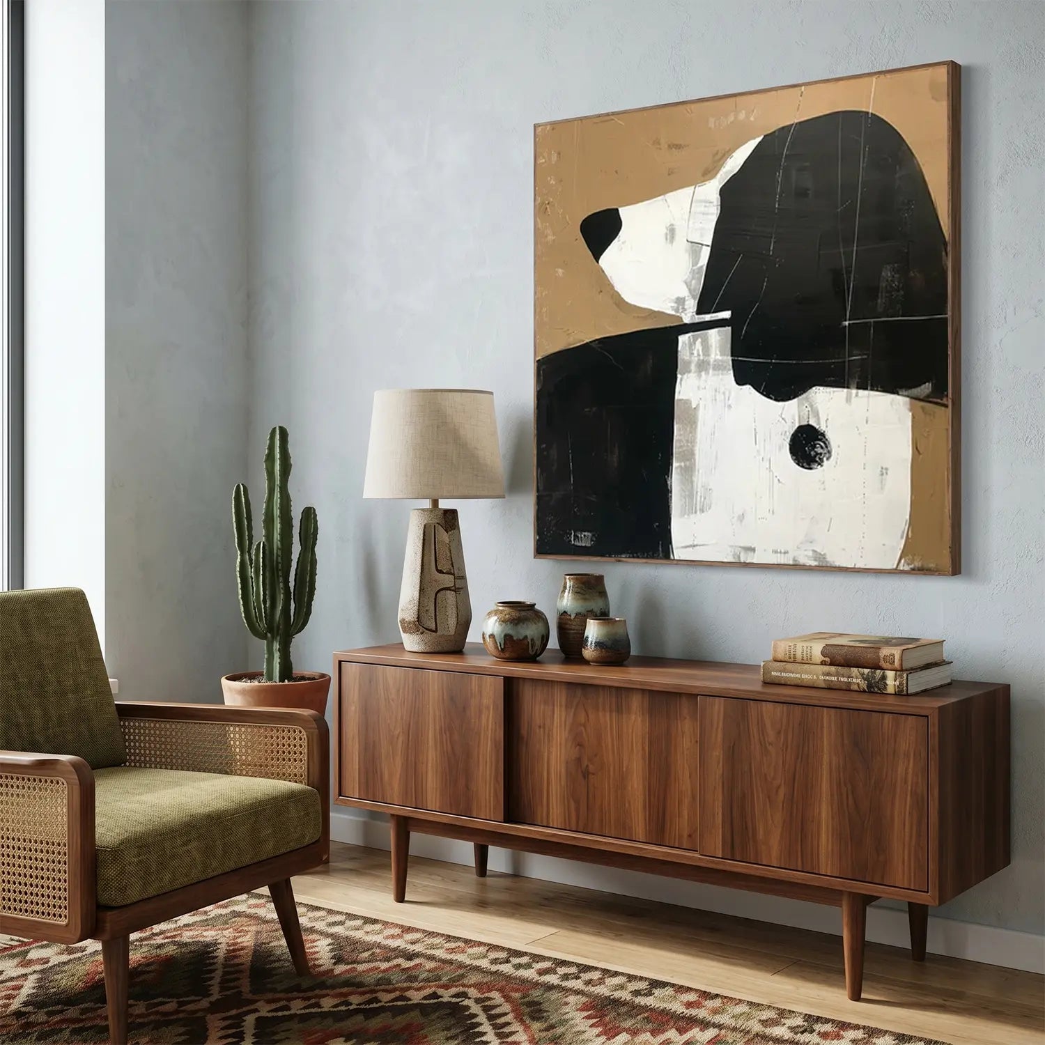Abstract Animal Dog Wall Art