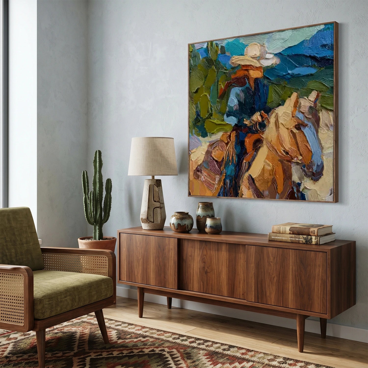 Vintage Americana Art | Brushstroke Rider
