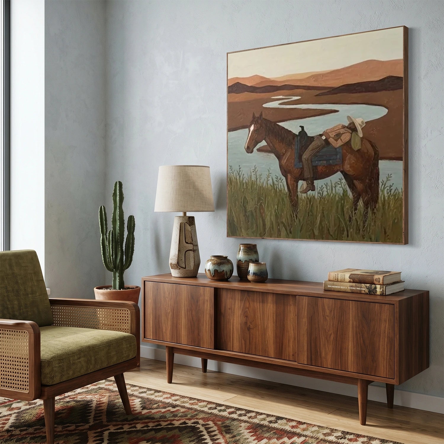 Vintage Americana Art | Riverbend Rest