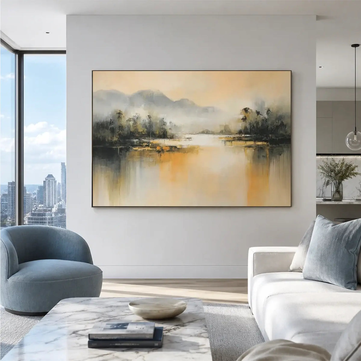 Abstract Mountain Canvas Art #MM021