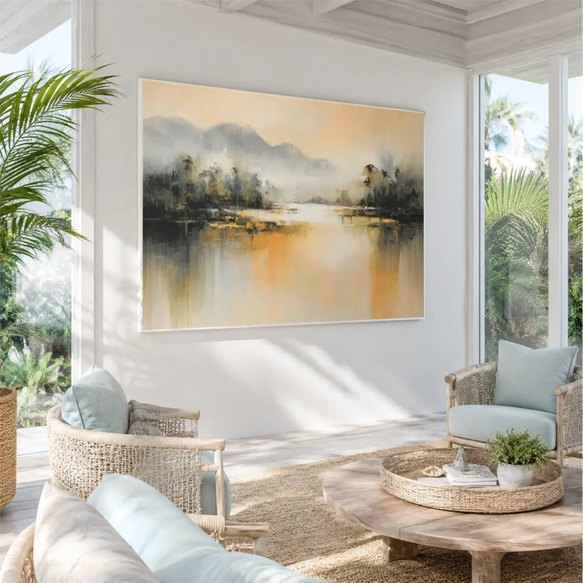 Abstract Mountain Canvas Art #MM021