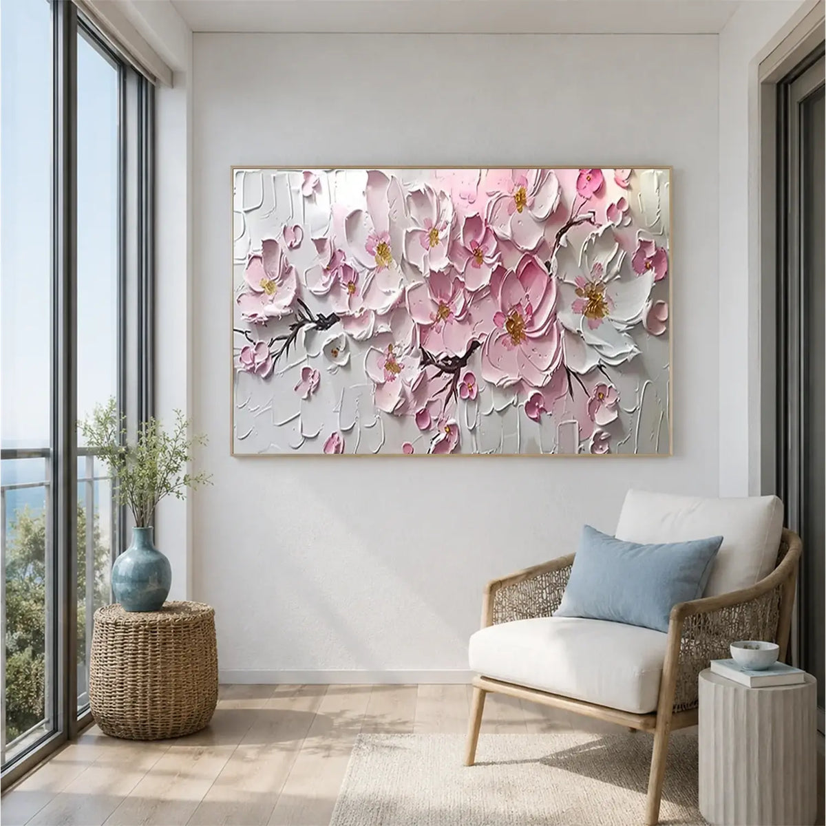Flower Abstract Textured Wall Art #FT072