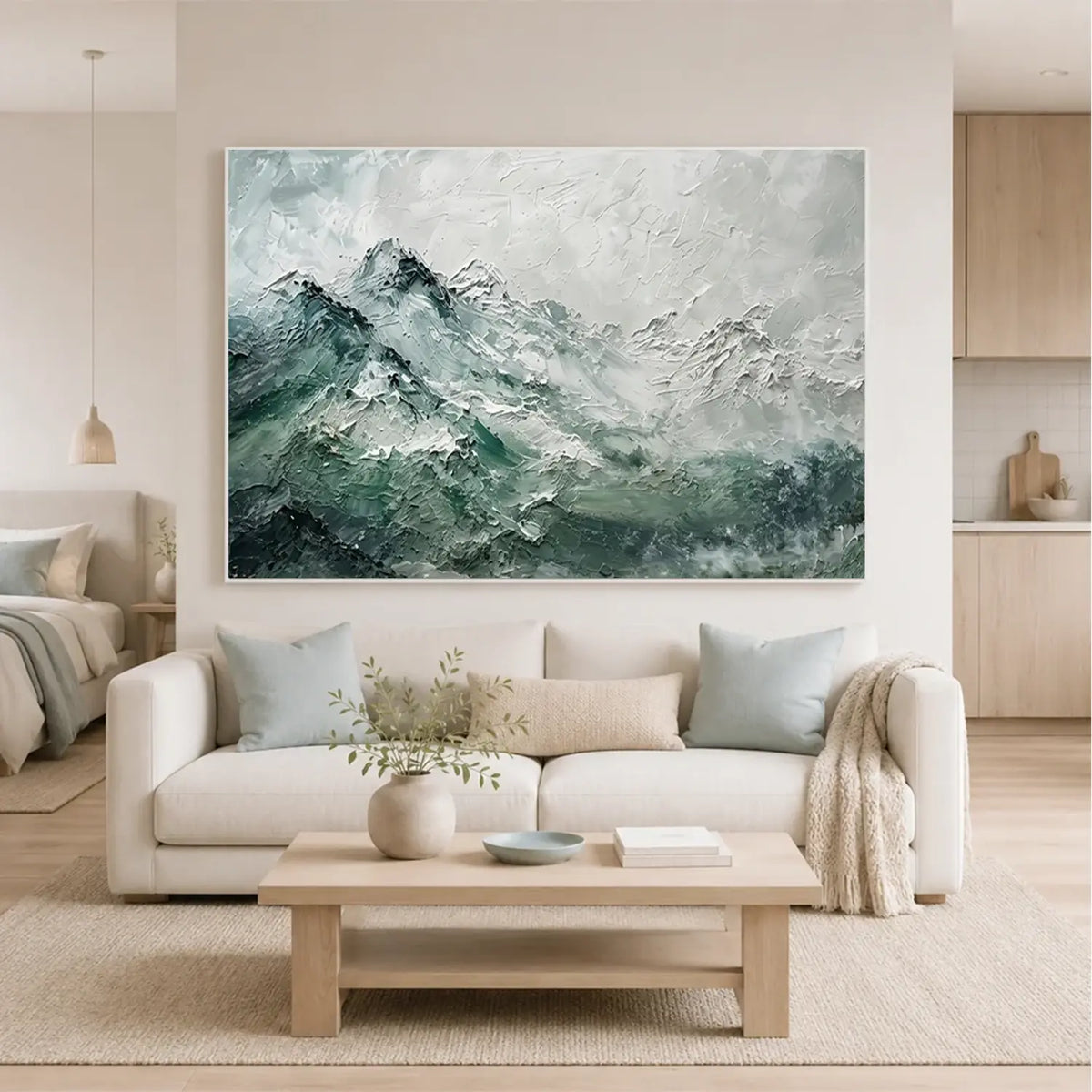 Abstract Mountain Canvas Art #MM022