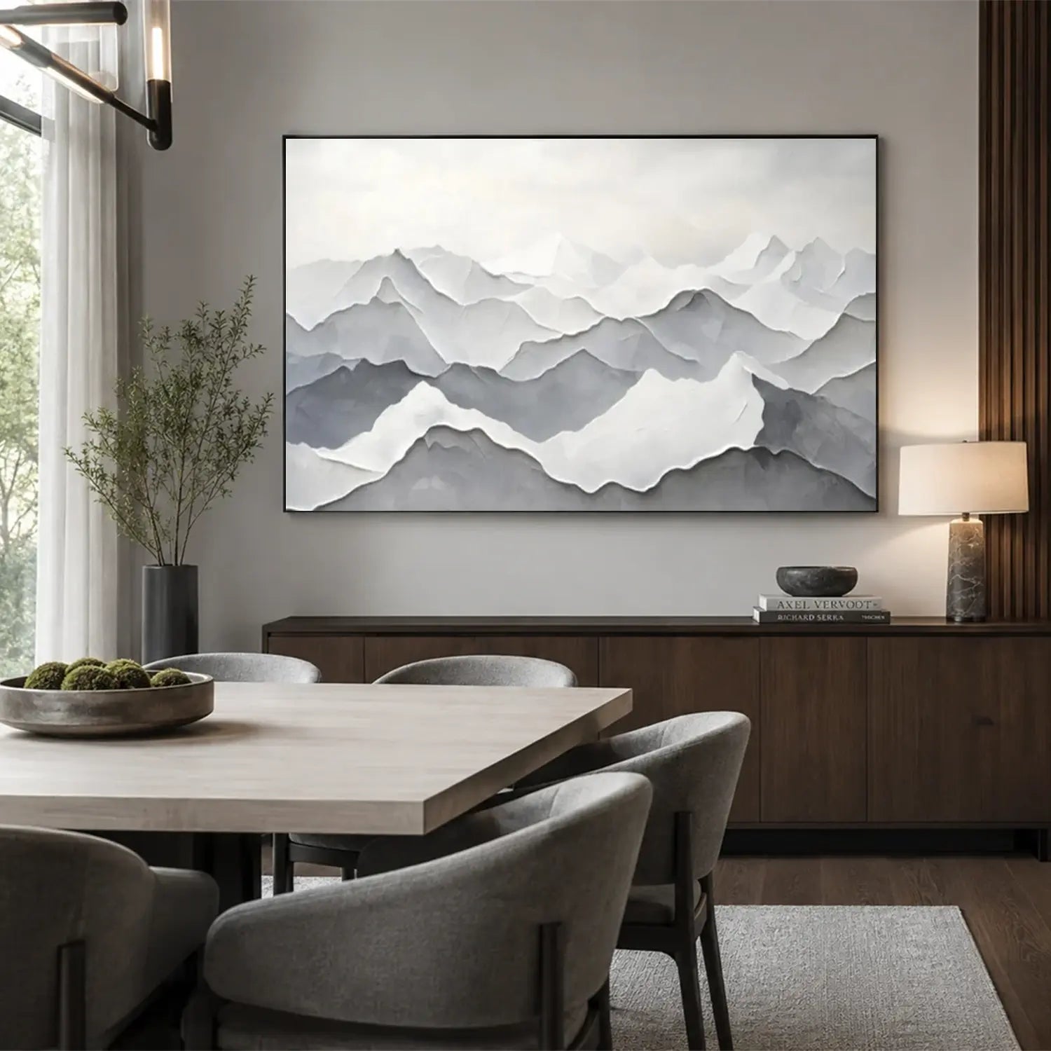 Minimalist Mountain Textured Canvas Art #MM015