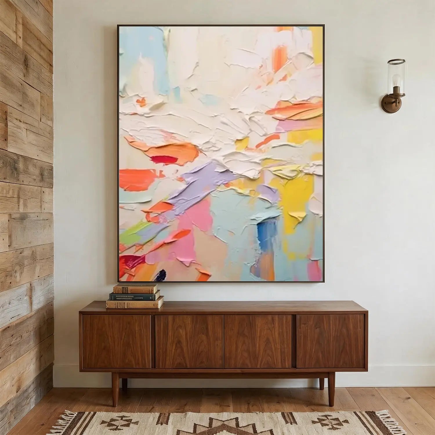 Colorful Abstract Textured Painting Canvas