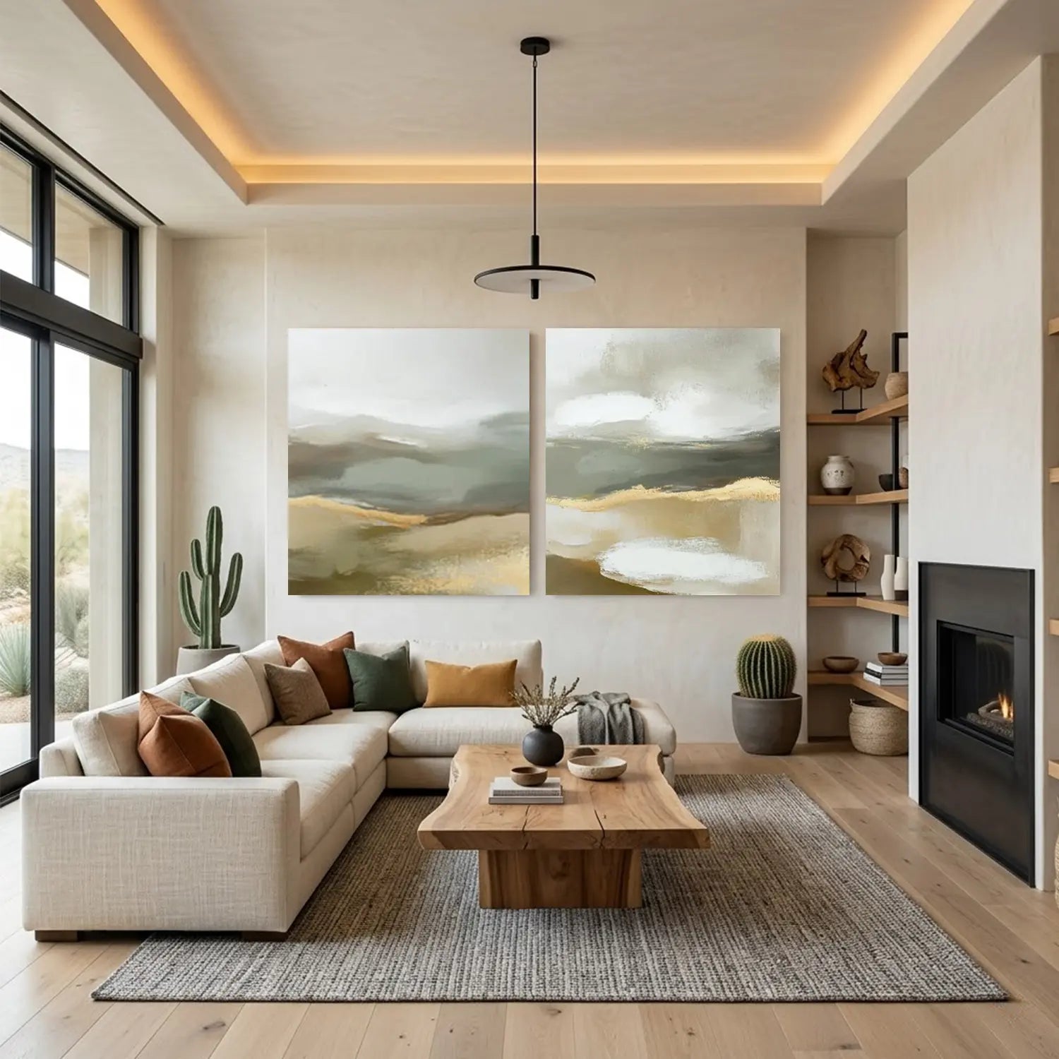 Abstract Canvas Wall Art Set of 2