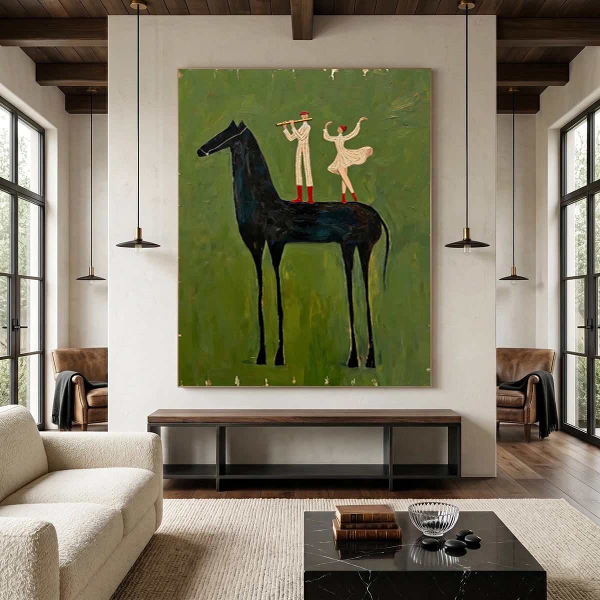 Vintage Americana Art Olive Green #VA097