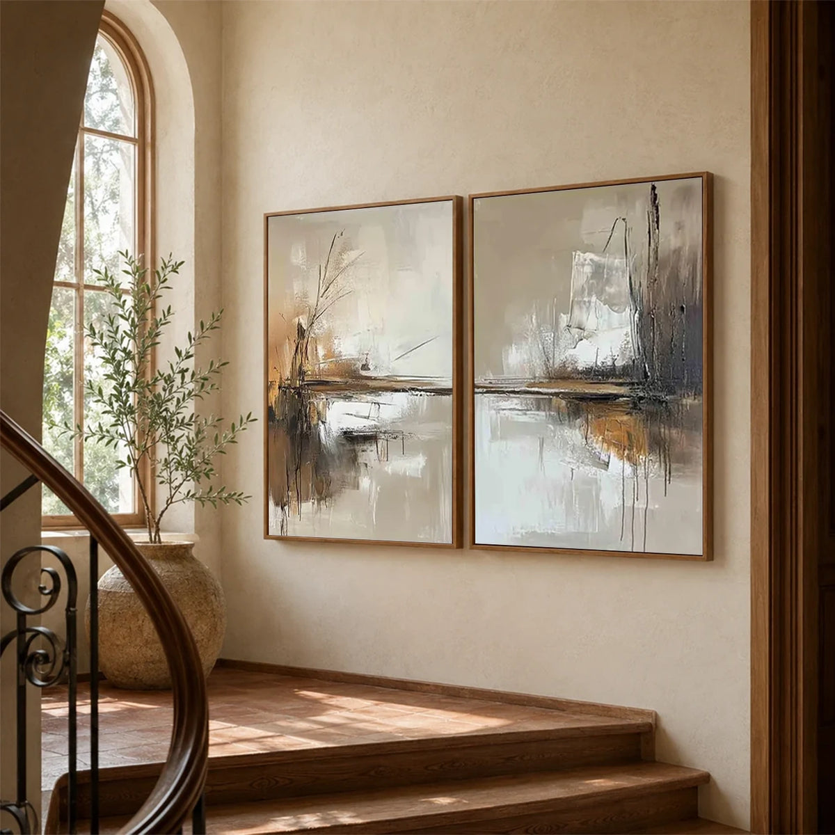 Abstract Canvas Wall Art Set of 2 #AW185