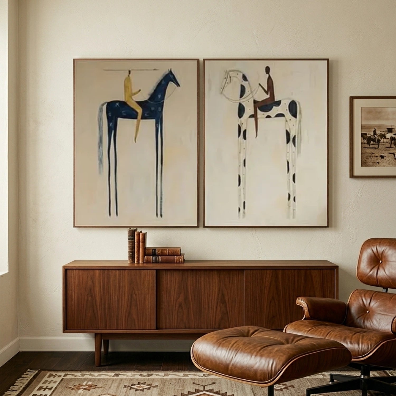 Vintage Americana Art | Twin Nocturnes