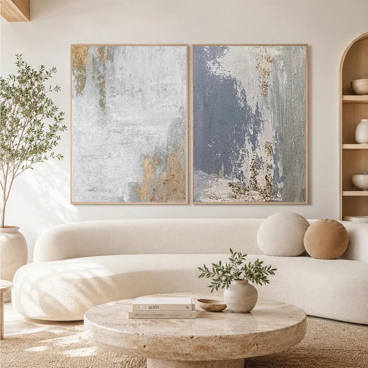 Abstract Canvas Wall Art Set of 2 #AW186