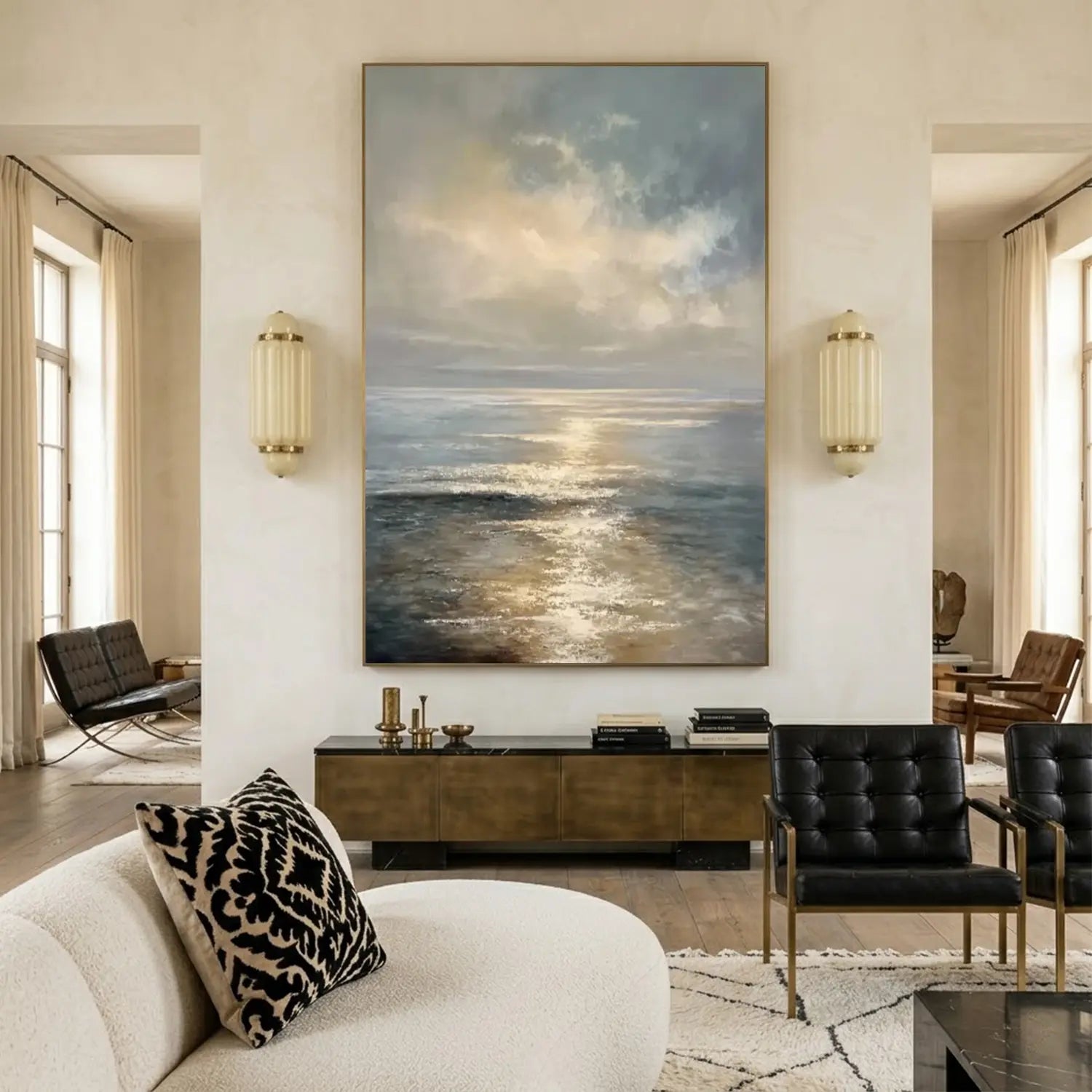 Abstract Ocean And Sky Canvas Art