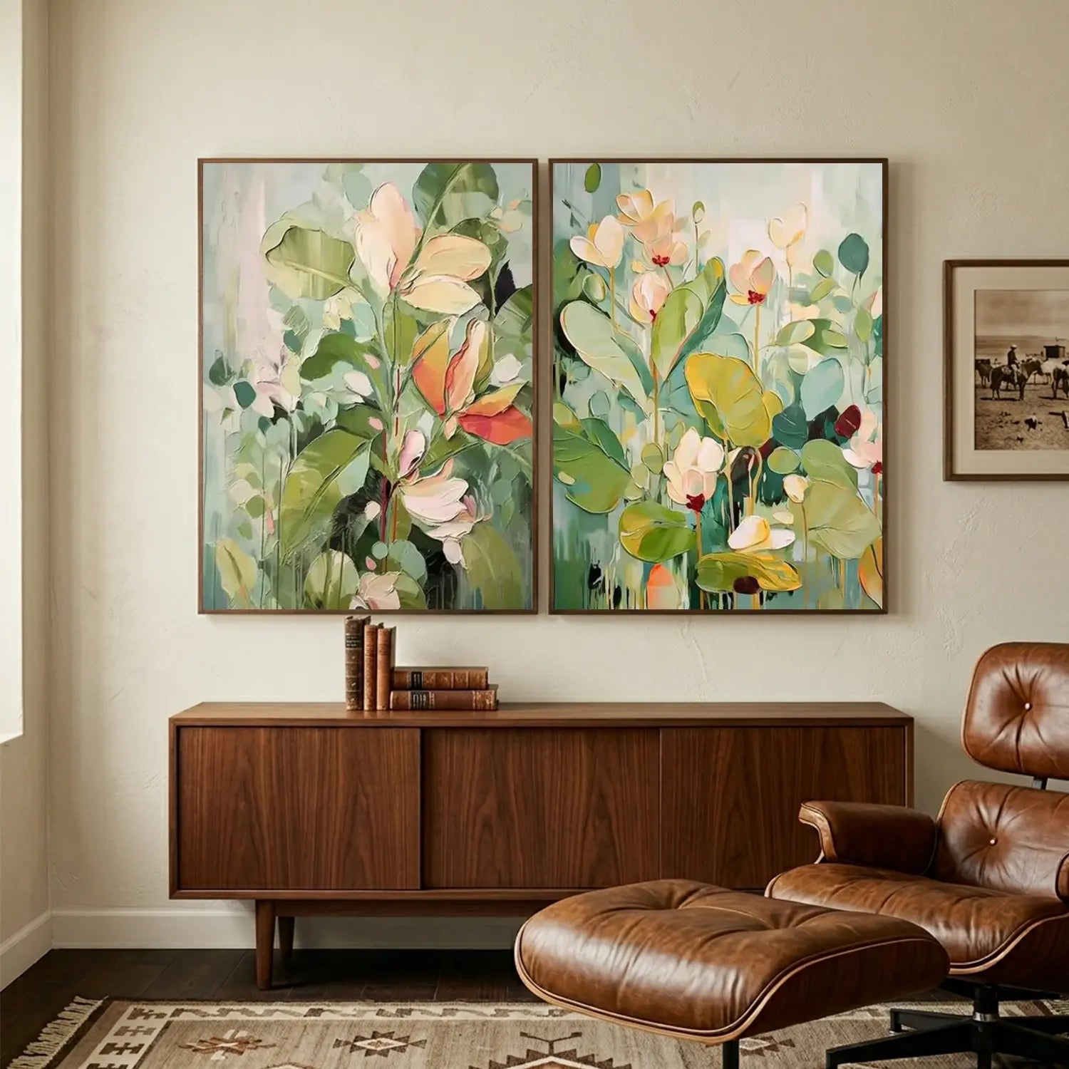 Flower Textured Painting Canvas
