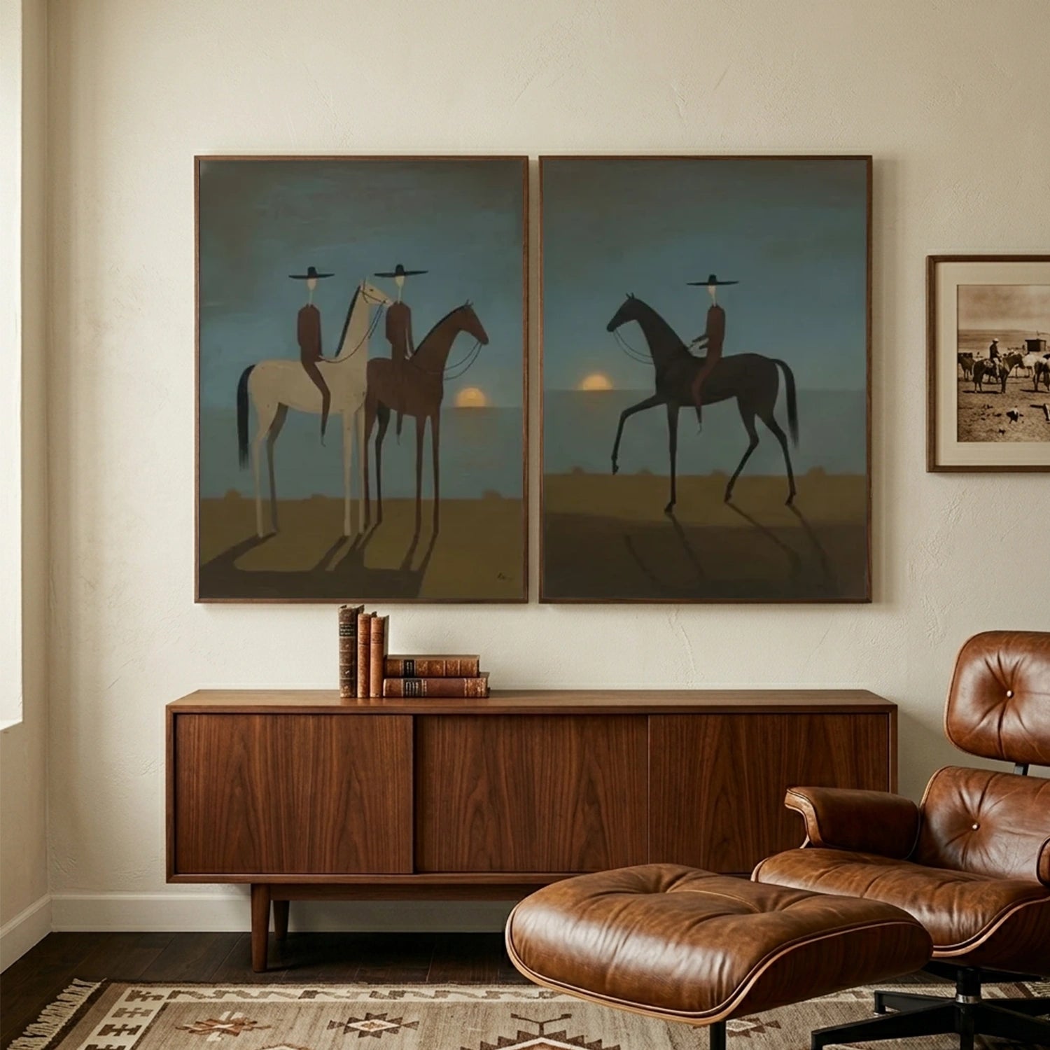 Vintage Americana Art | Sunset Riders Set