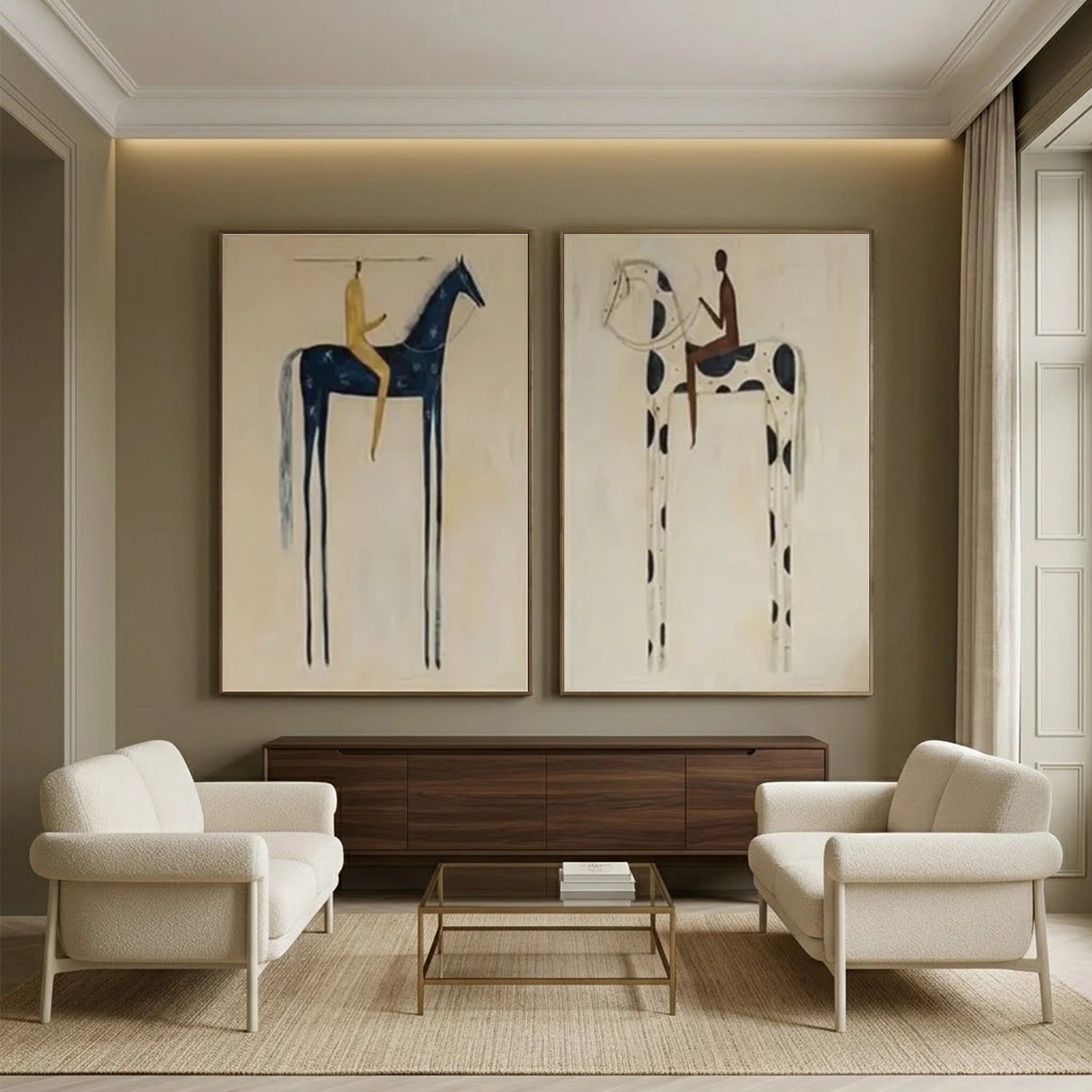 Vintage Americana Art | Twin Nocturnes