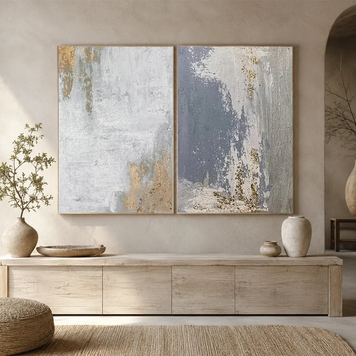 Abstract Canvas Wall Art Set of 2 #AW186