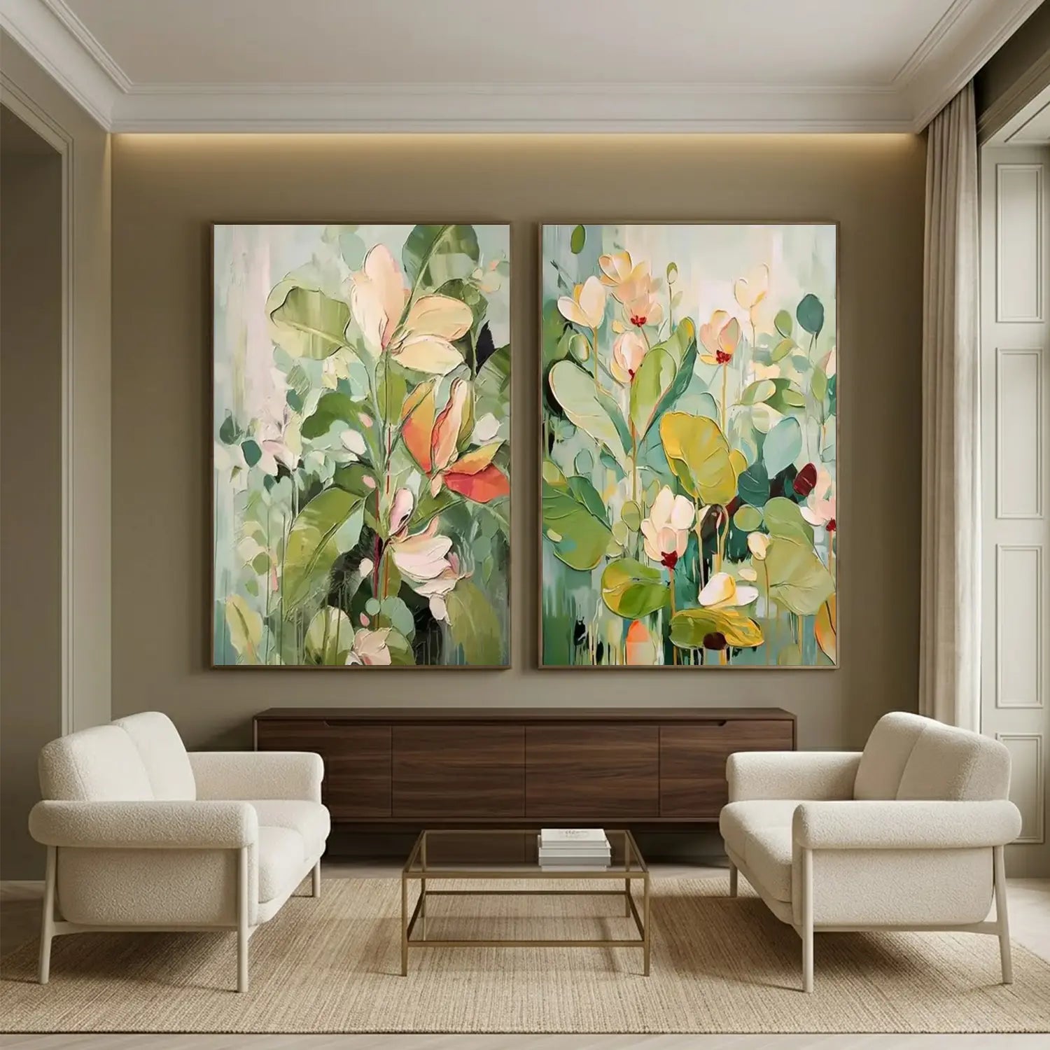 Flower Textured Painting Canvas
