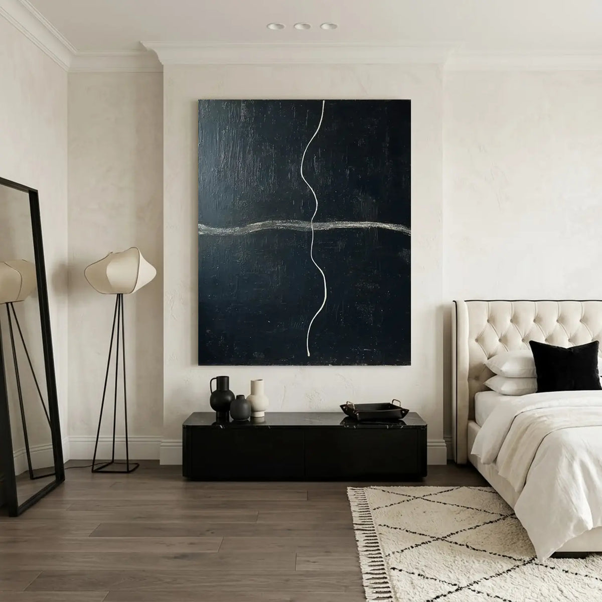 Black and White Minimalist Canvas Art #MM011