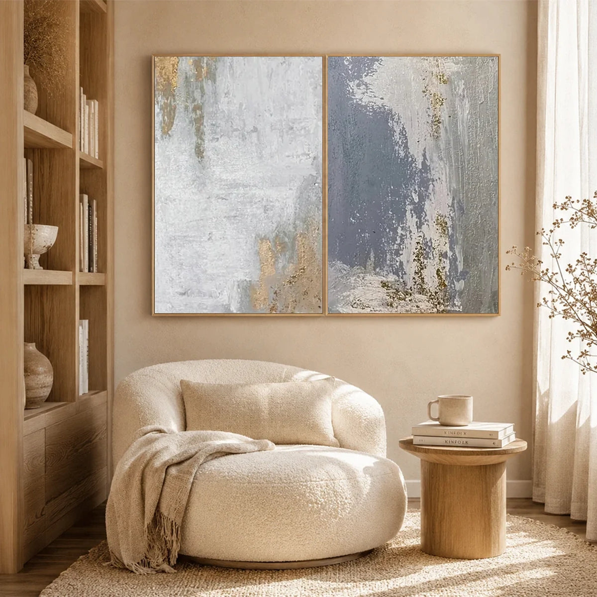 Abstract Canvas Wall Art Set of 2 #AW186