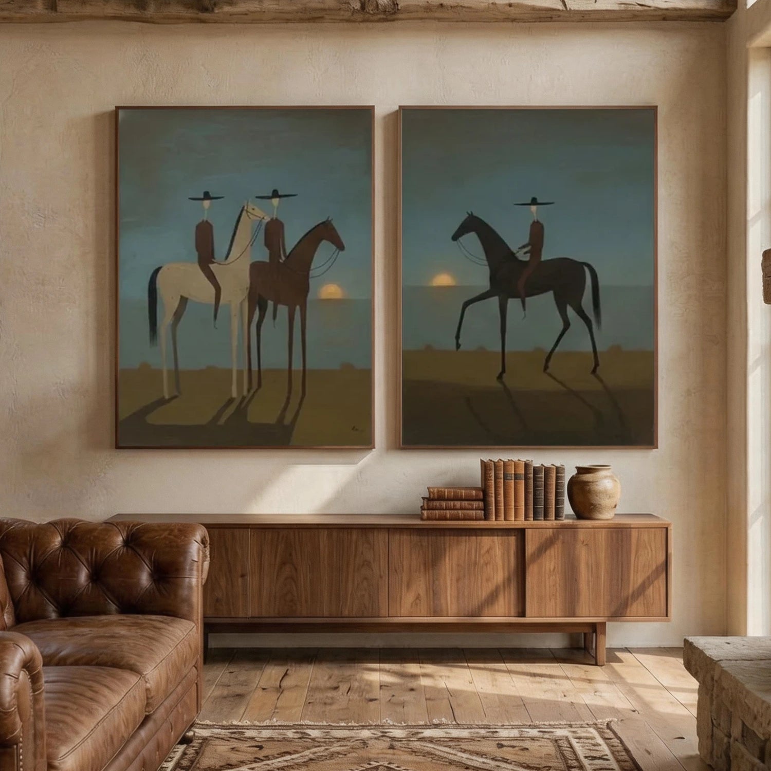 Vintage Americana Art | Sunset Riders Set