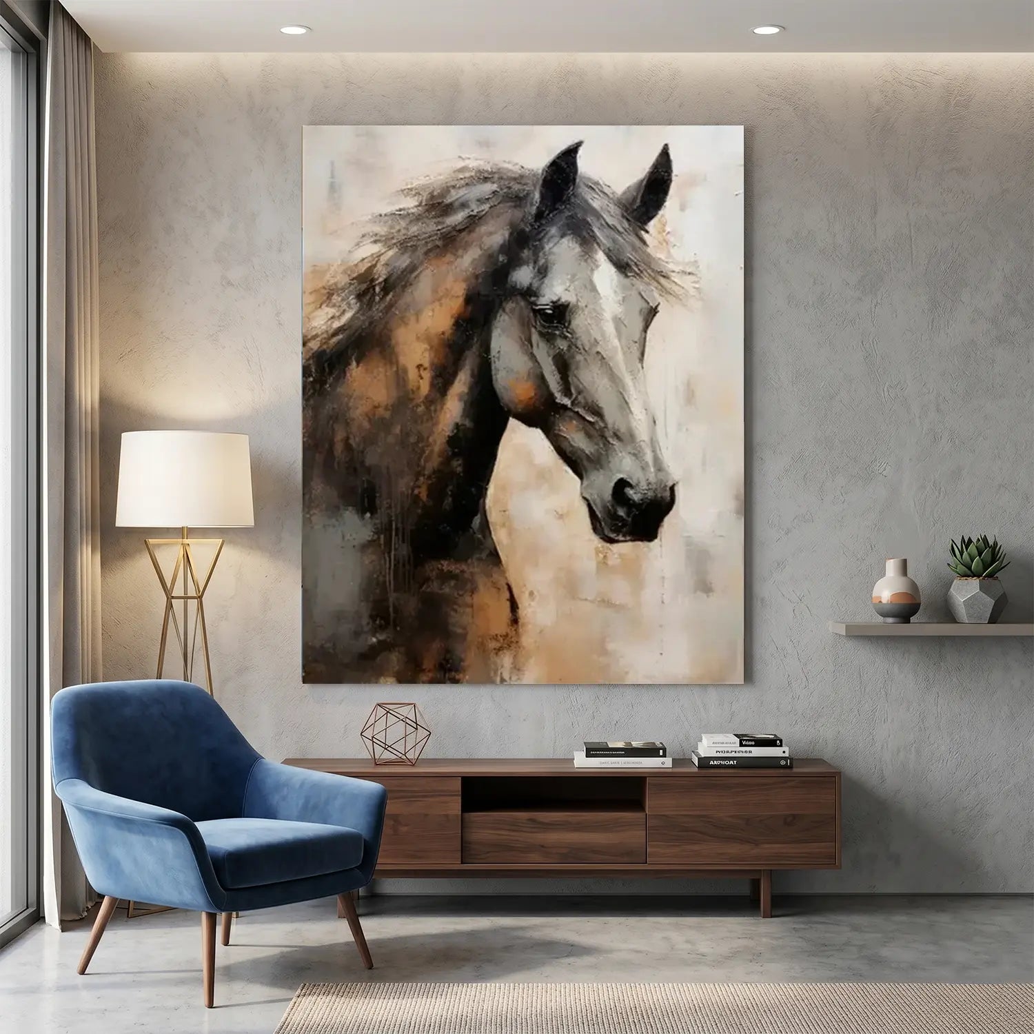 Animal Textured Canvas Art Painting #AC034