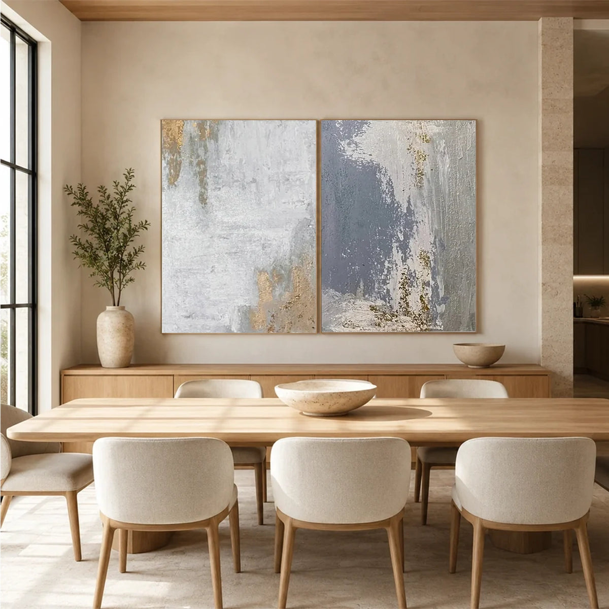 Abstract Canvas Wall Art Set of 2 #AW186