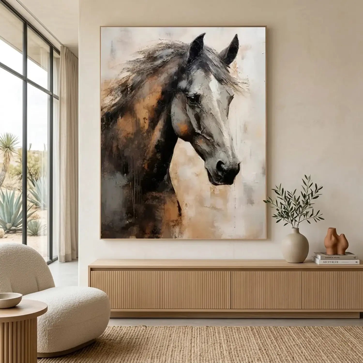Animal Textured Canvas Art Painting #AC034