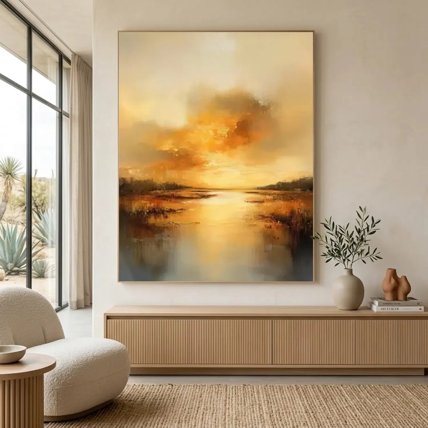 Ocean And Sky Abstract Wall Art