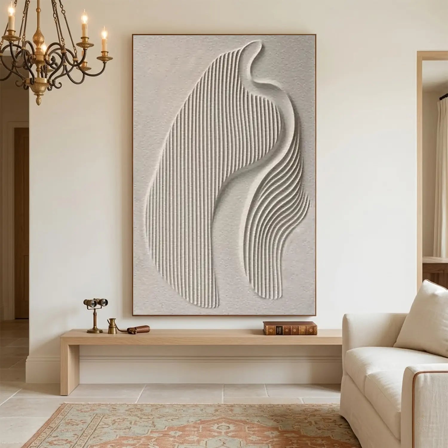 Beige & Brown Abstract