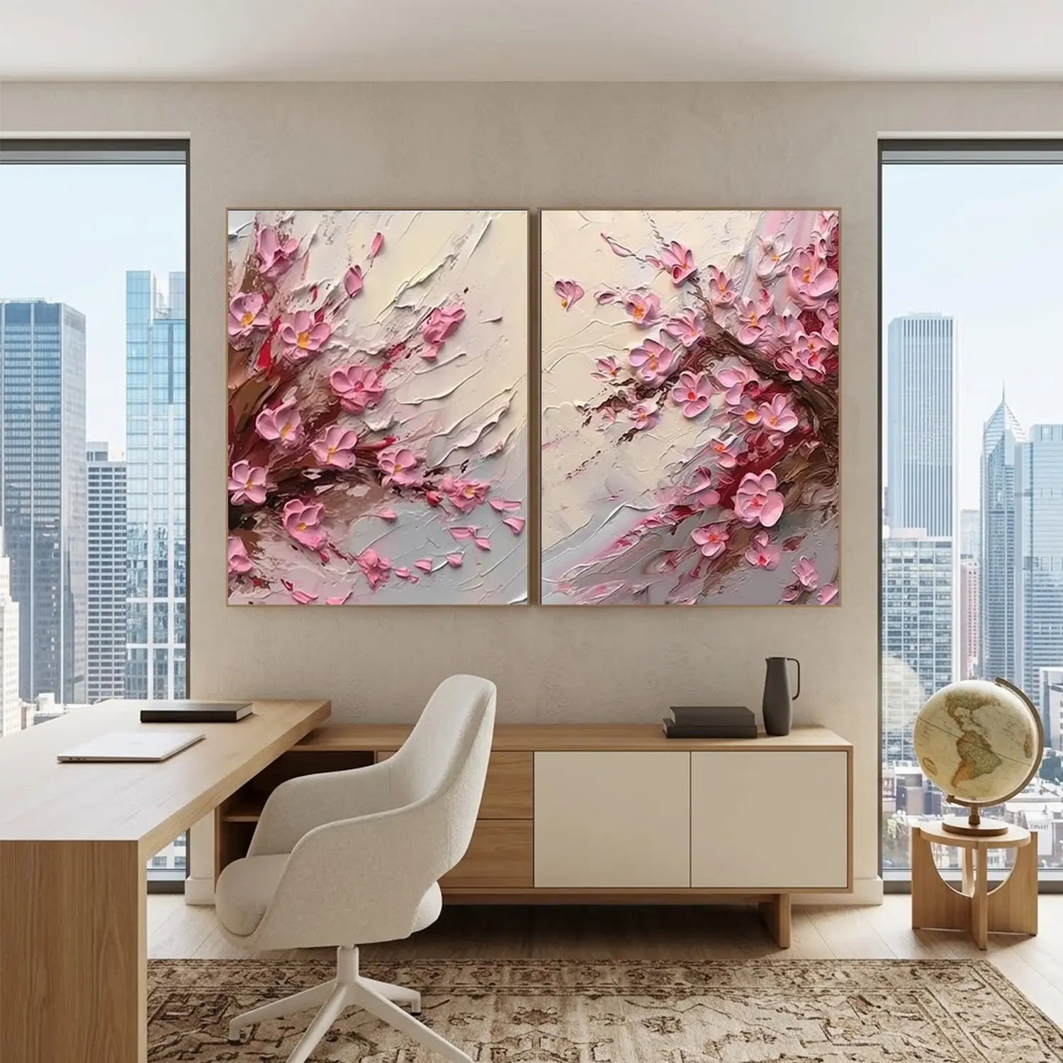 Flower And Tree Painting Set of 2