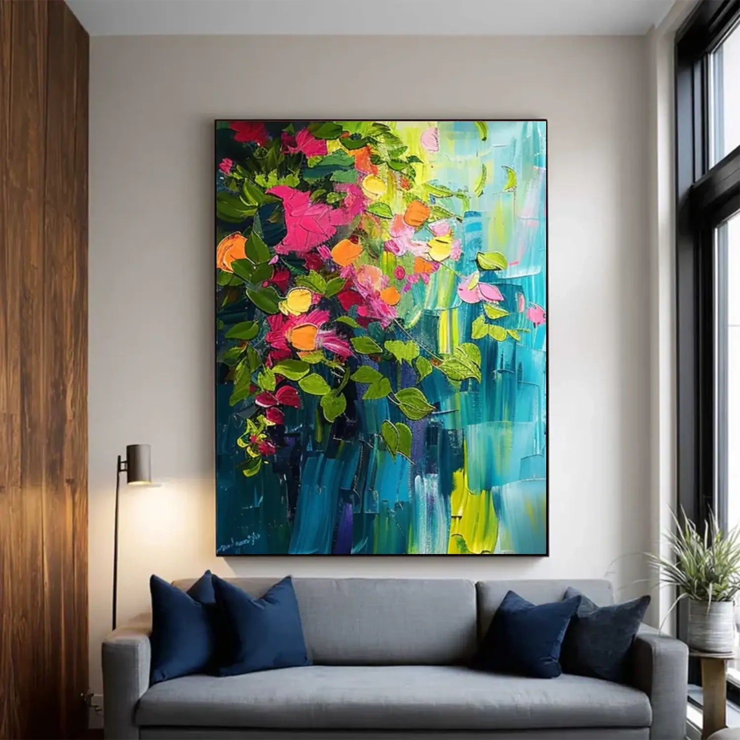Colorful Flower Abstract Wall Art #FT048