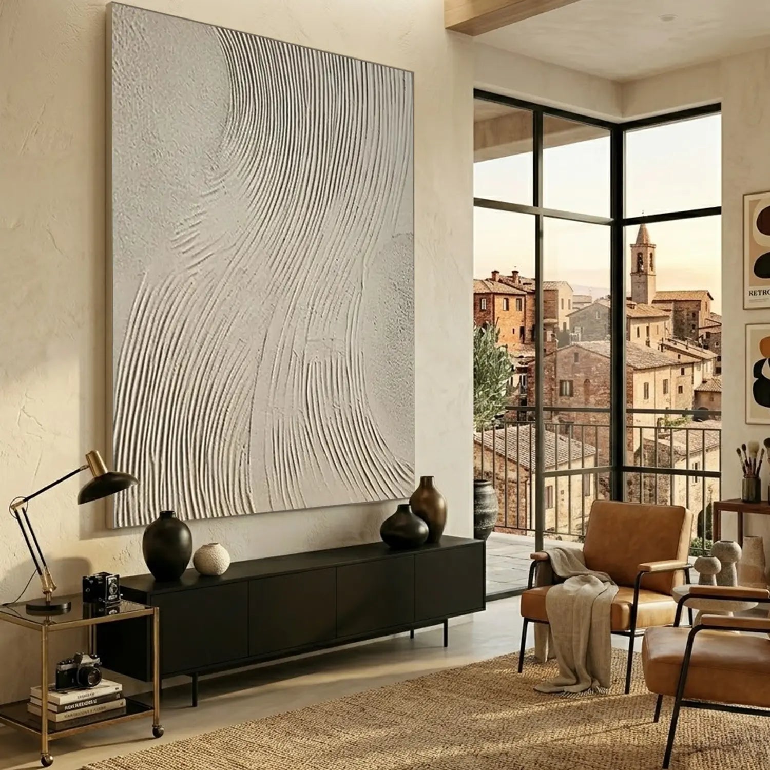 Beige & Brown Abstract