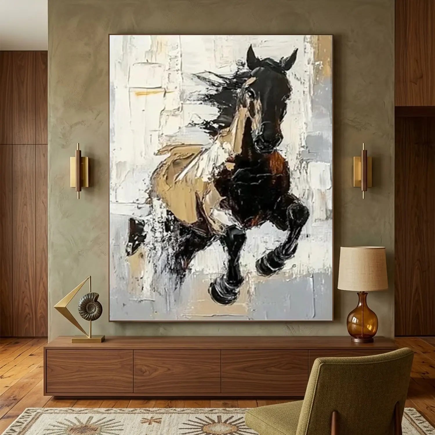 Abstract Animal Horse Wall Art
