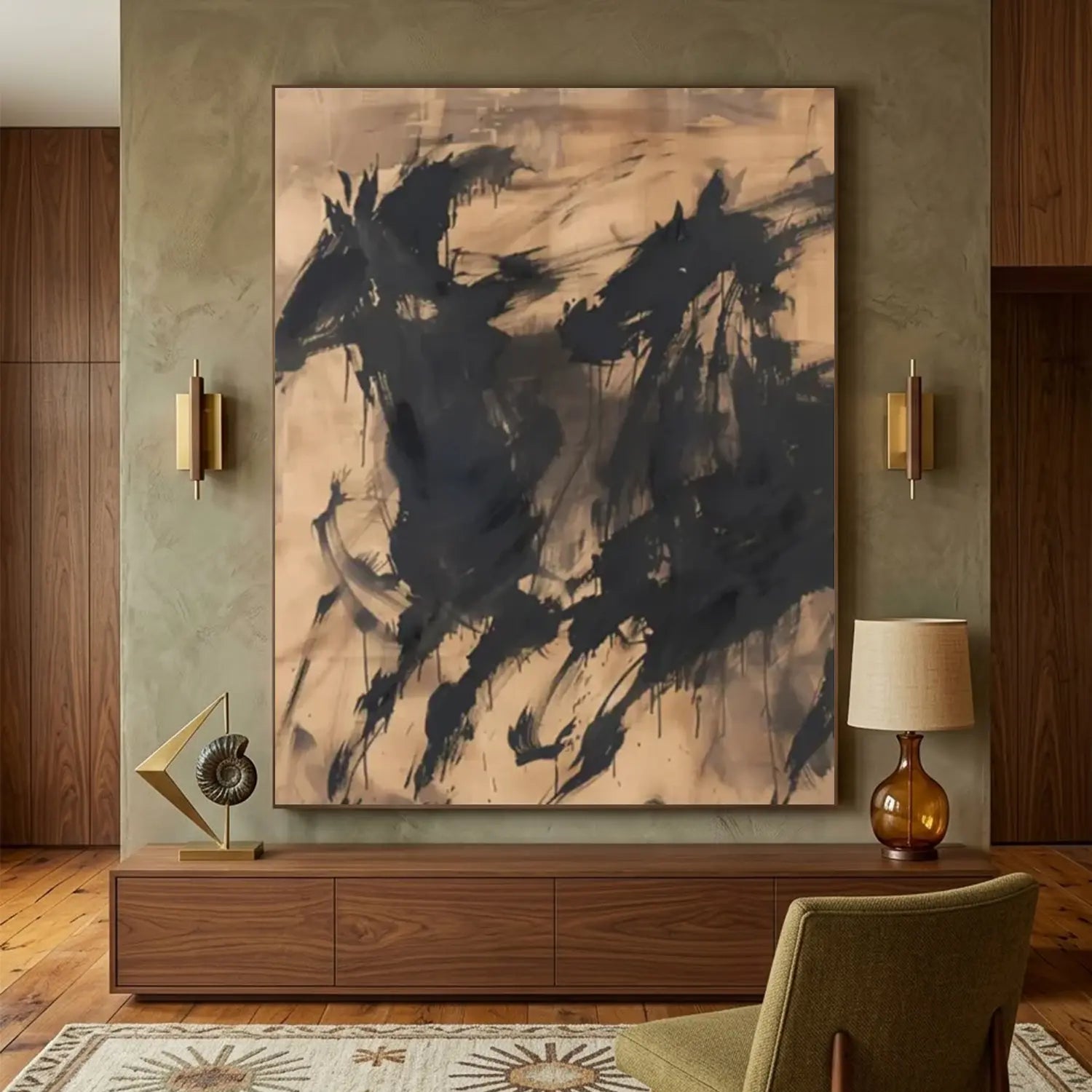 Abstract Horse Wall Art