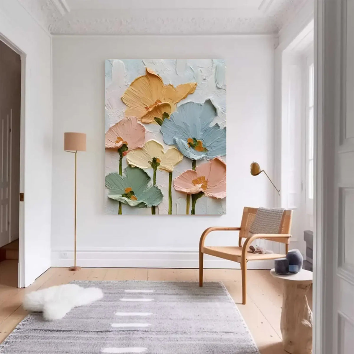 Flower Abstract Textured Wall Art #FT058