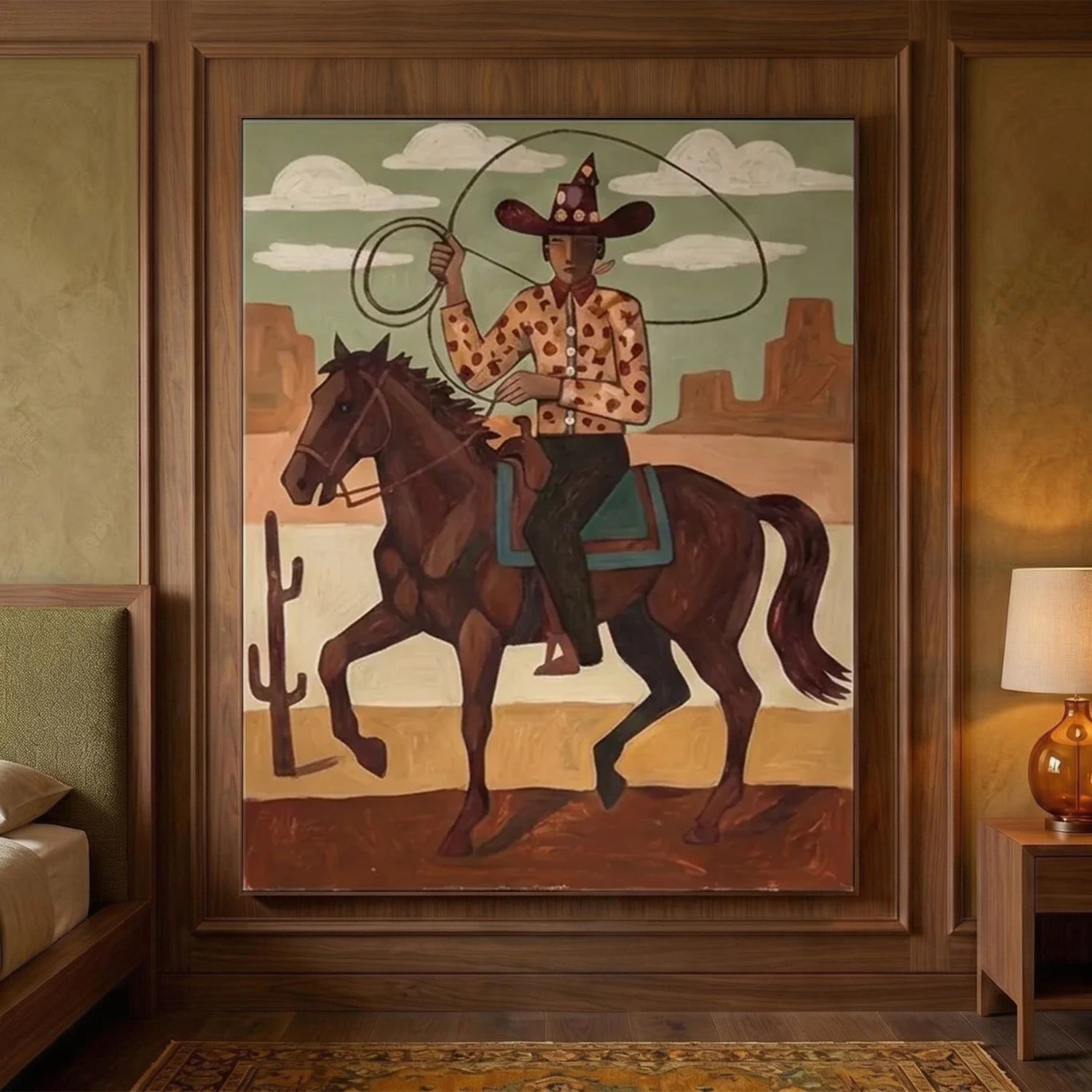Vintage Americana Art | Canyon Lasso