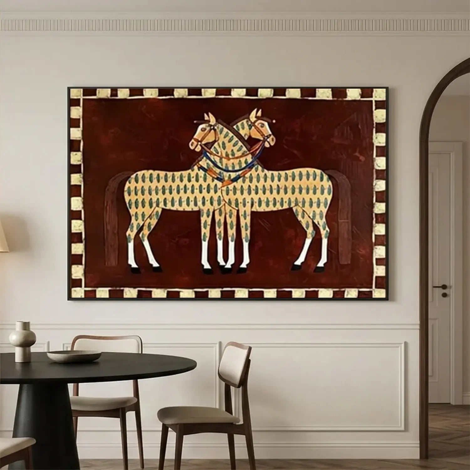 Vintage Americana Art | Spotted Horses