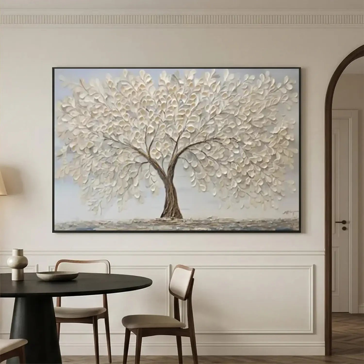 Flower & Tree Abstract Texture Canvas Art