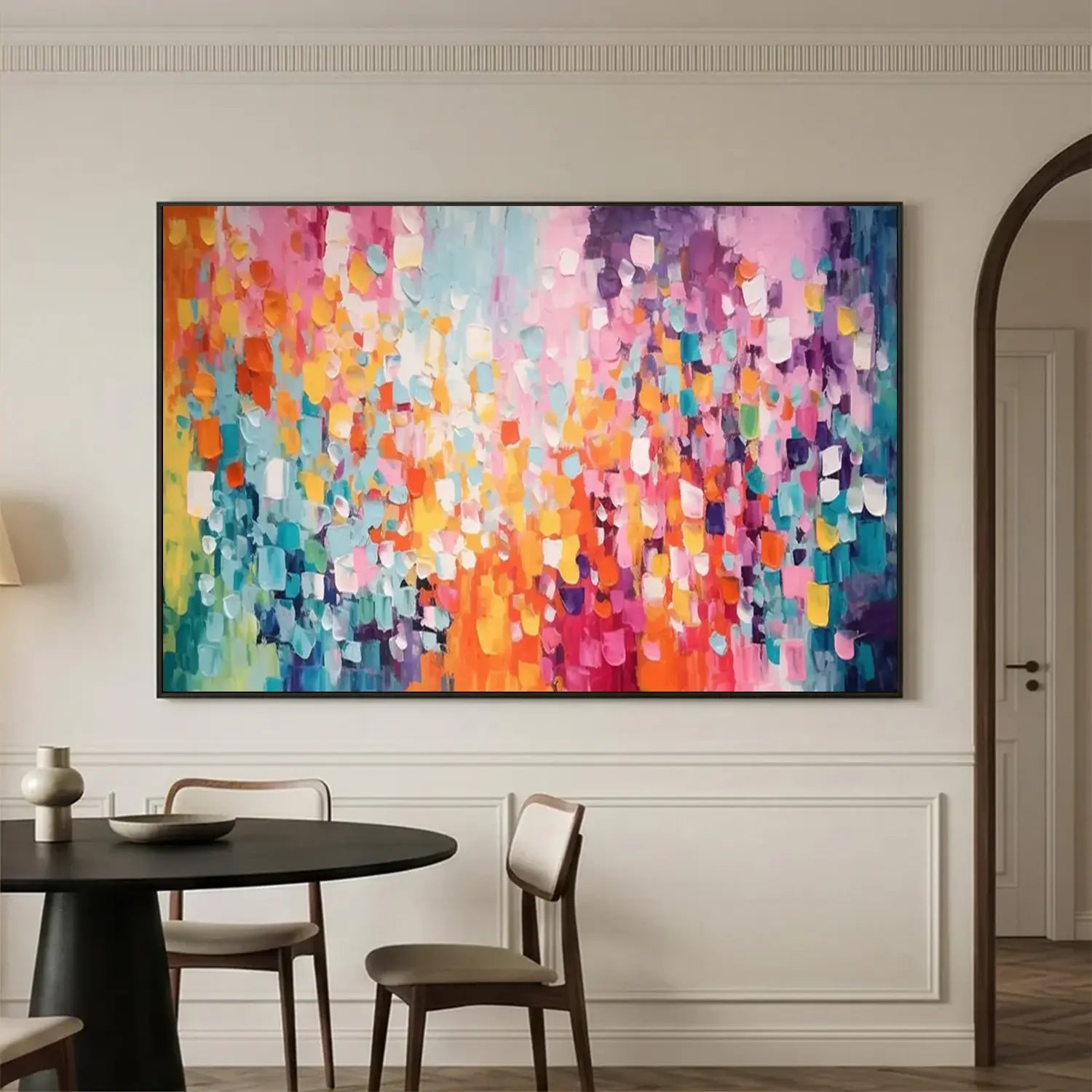 Colorful Abstract Textured Painting Canvas