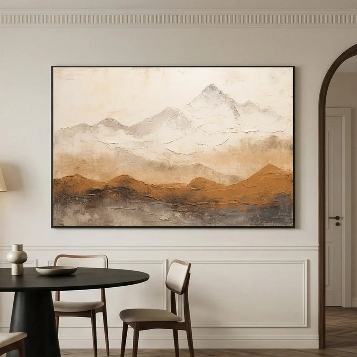 Abstract Mountain Textured Canvas Art #MM026