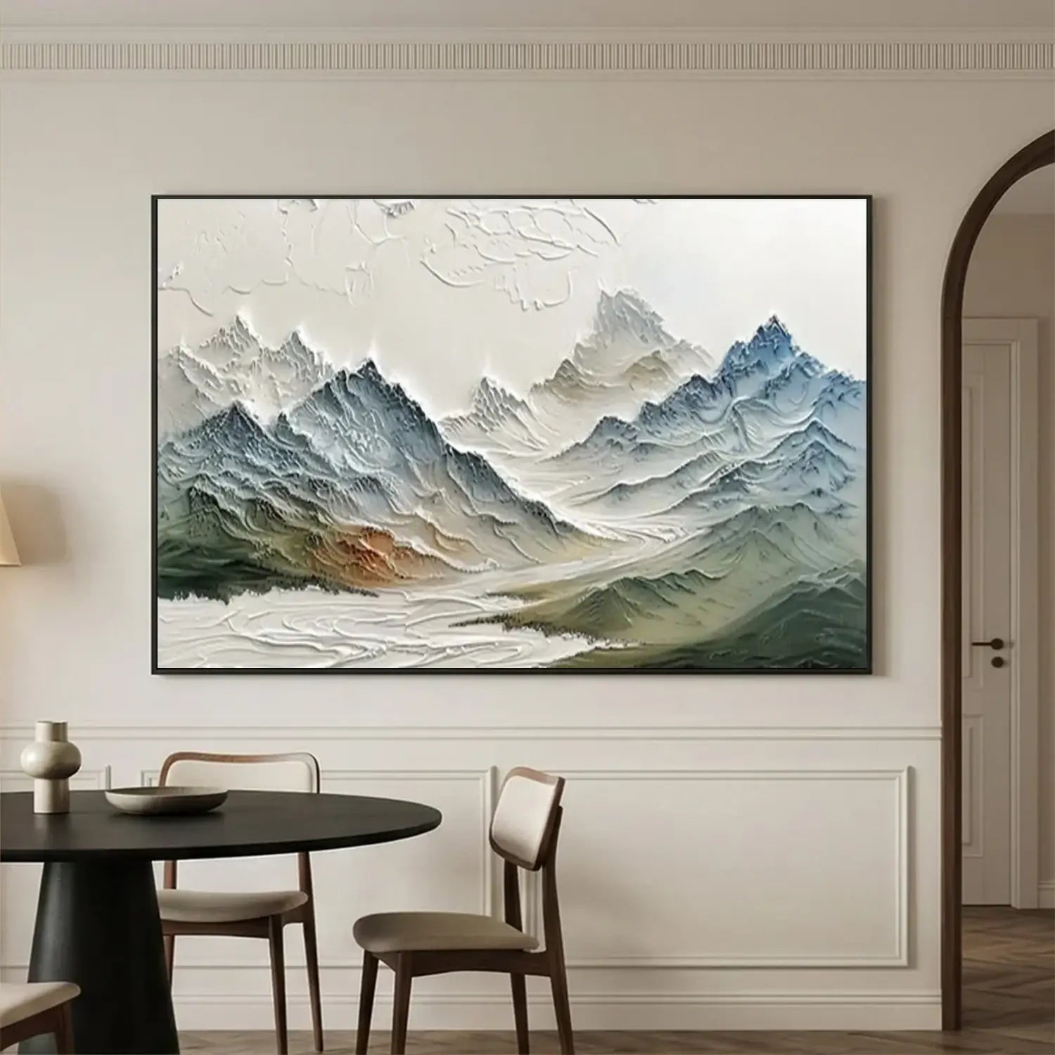 Colorful Mountain Textured Abstract Painting