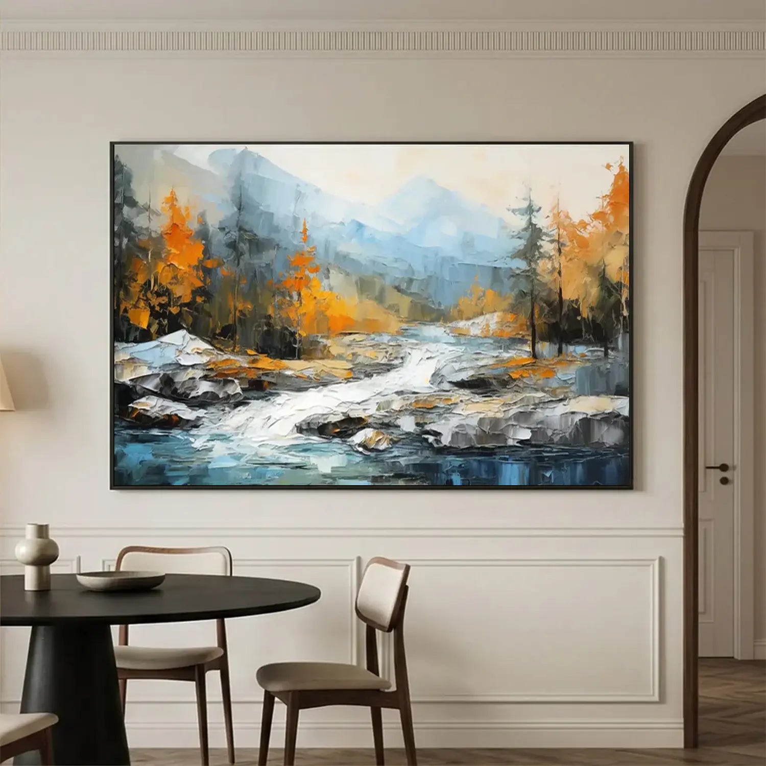 Colorful Tree Textured Painting Canvas