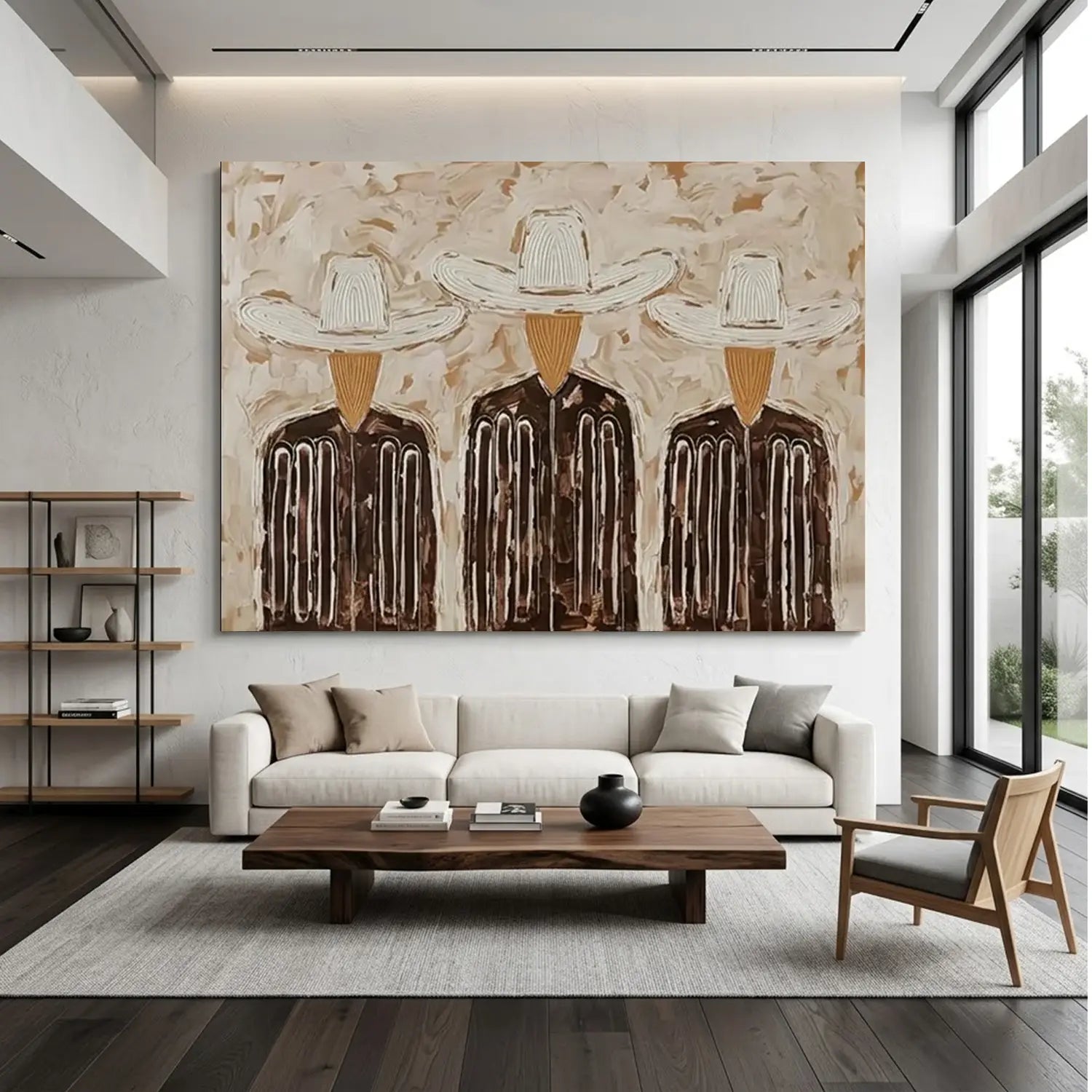 Vintage Americana Art |Trinity in Linen
