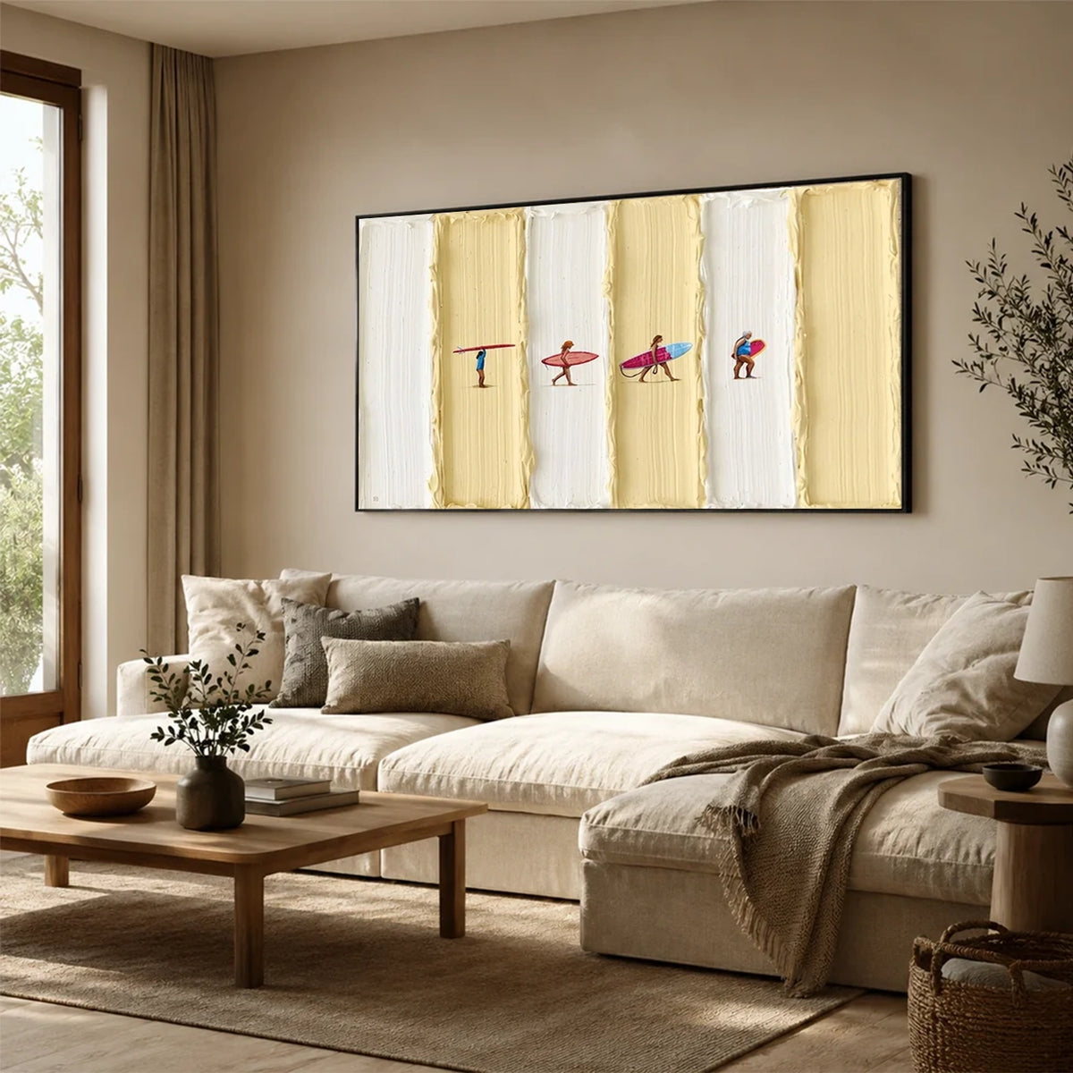 Surfing Sports Textured Wall Art #SC033