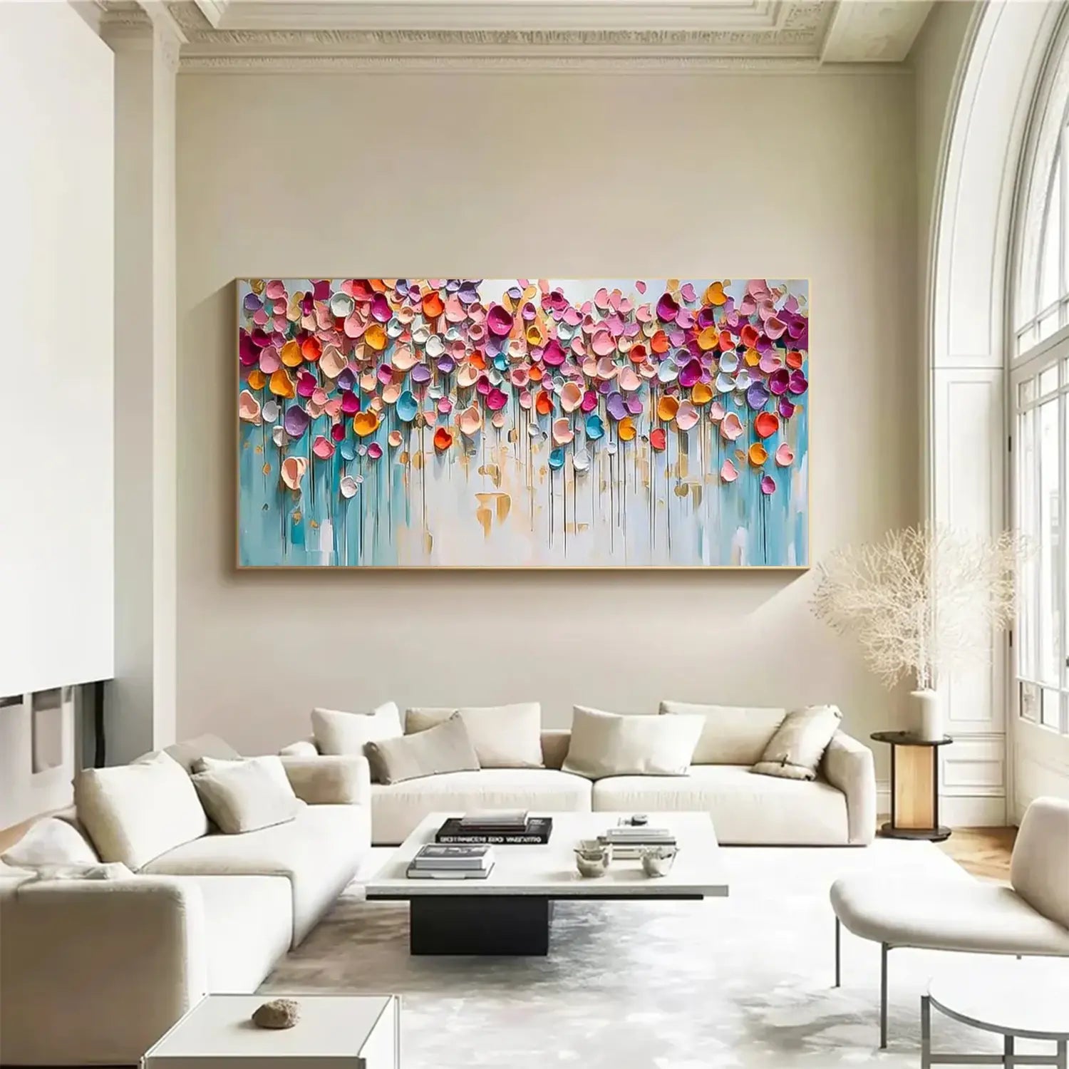 Colorful Abstract Textured Painting Canvas