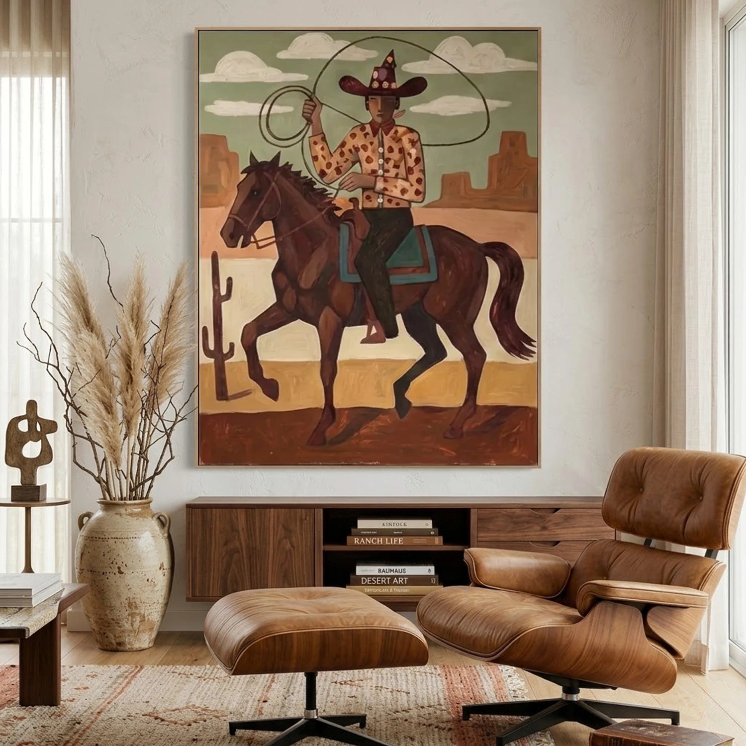 Vintage Americana Art | Canyon Lasso