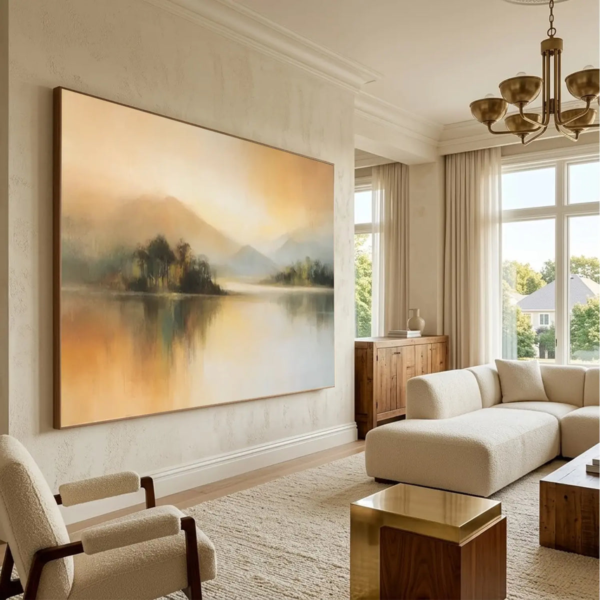 Abstract Mountain Canvas Art #MM018